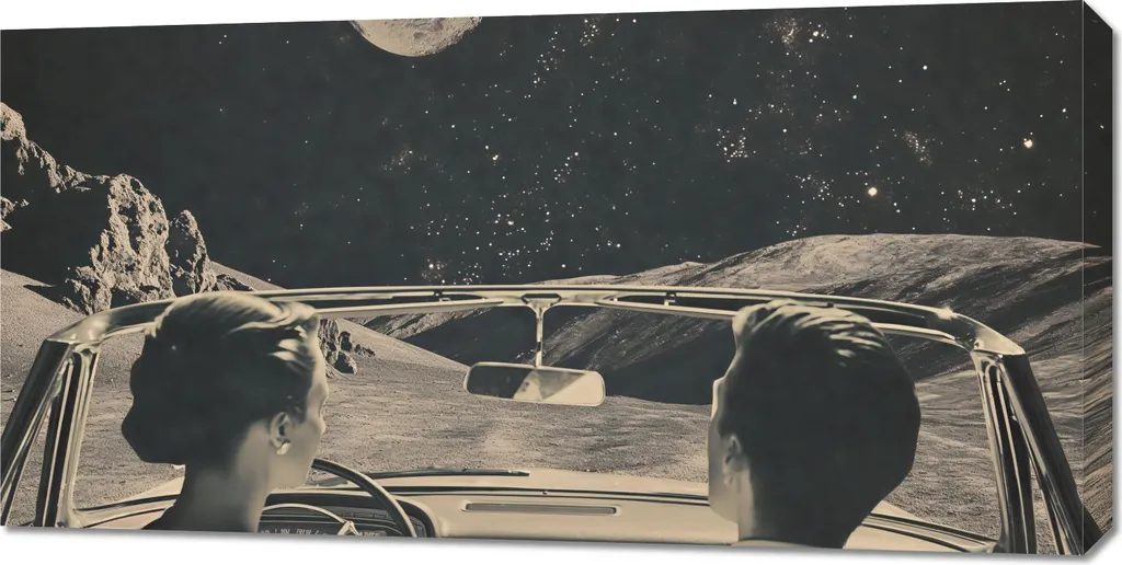 Quadro 100x50cm Portami sulla luna