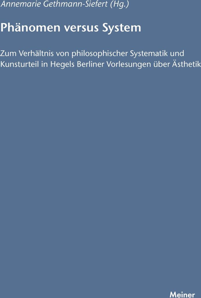 Phänomen versus System
