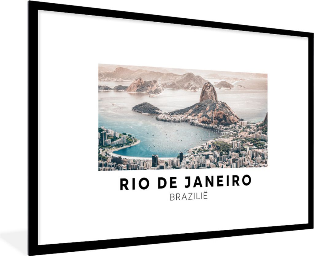 MuchoWow Gerahmtes Poster Brasilien - Sonne - Natur 90x60 cm - Poster mit Schwarzem Bilderrahmen Wandposter Rahmen Foto Bilder - Wanddekoration -...