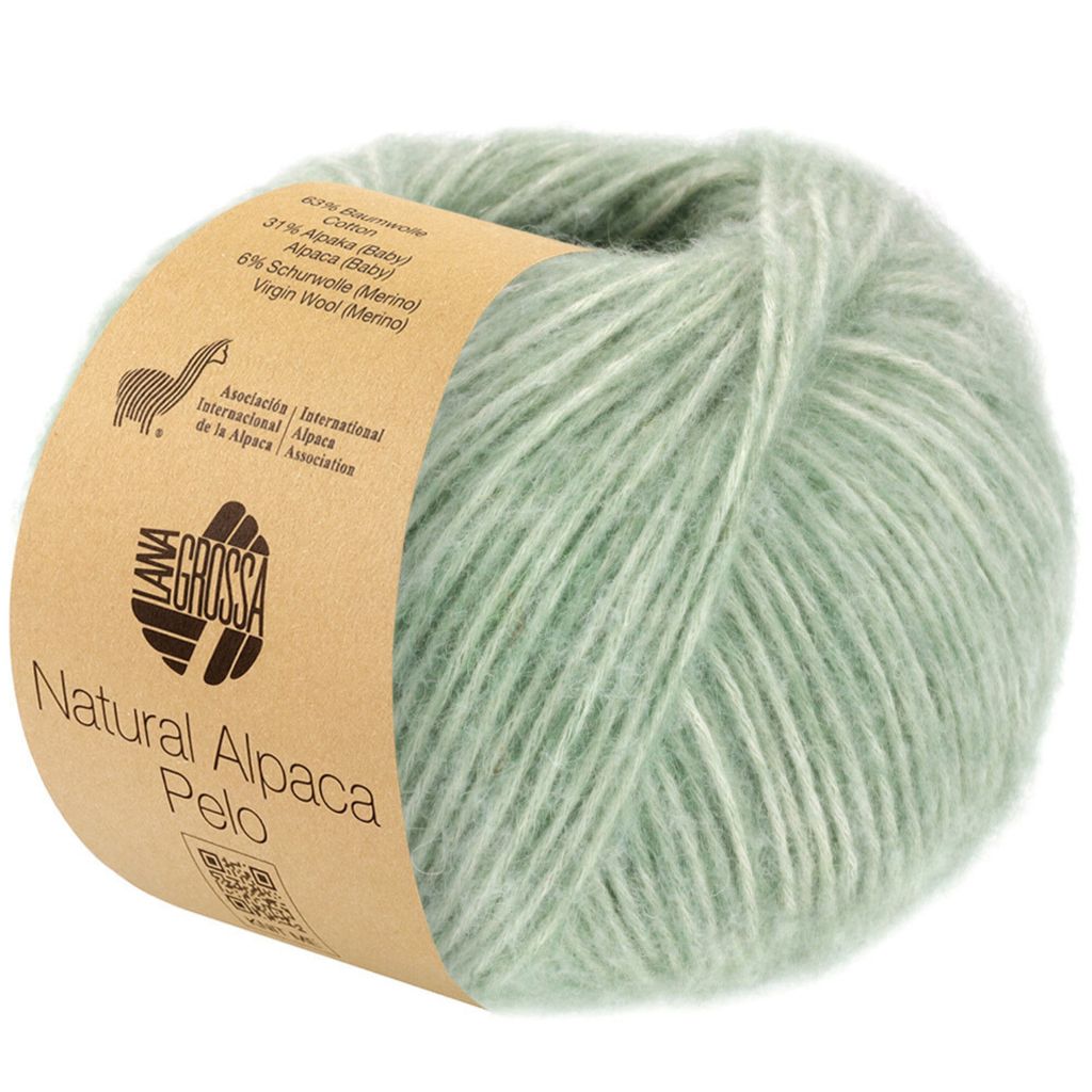 A ball of yarn with a paper label wrapped around it.