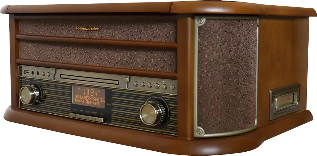 Chaîne Stéréo Rétro Soundmaster NR565DAB pour Vinyles et Radio Numérique