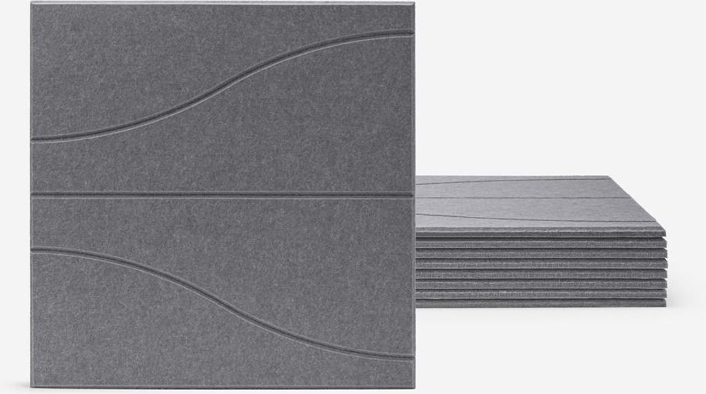 Set 8 Schallschutzpaneele 60x60 Polyester Design grau Zarbi-GC
