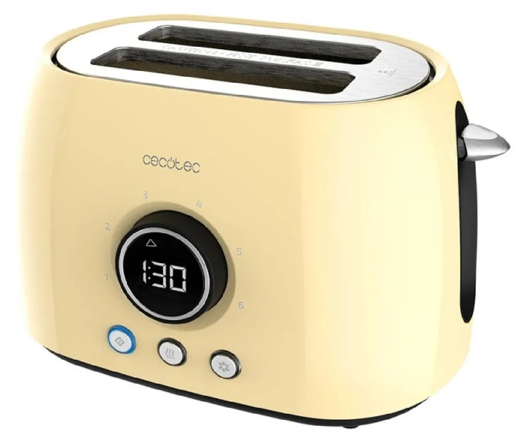 Cecotec Tostapane verticale ClassicToast 8000 Giallo Doppio