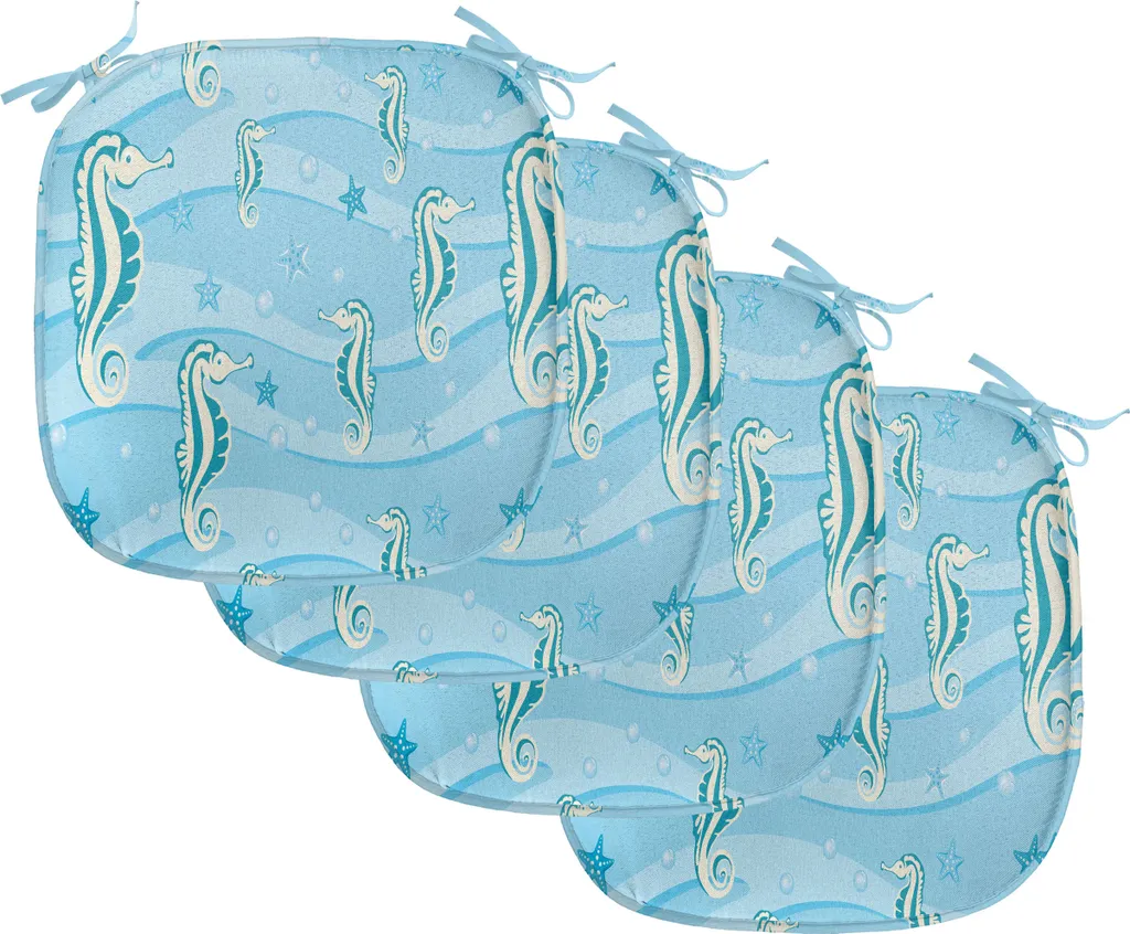 Cuscini Sedie Cucina Antimacchia ABAKUHAUS Set 4 Pezzi 40x40 Teal