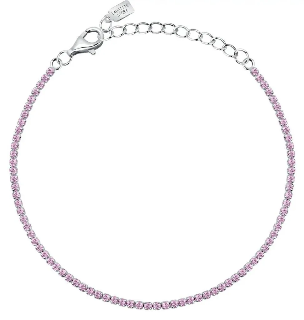 Bracelet de tennis en argent avec zircon rose Argent LPS05AWV32 chic