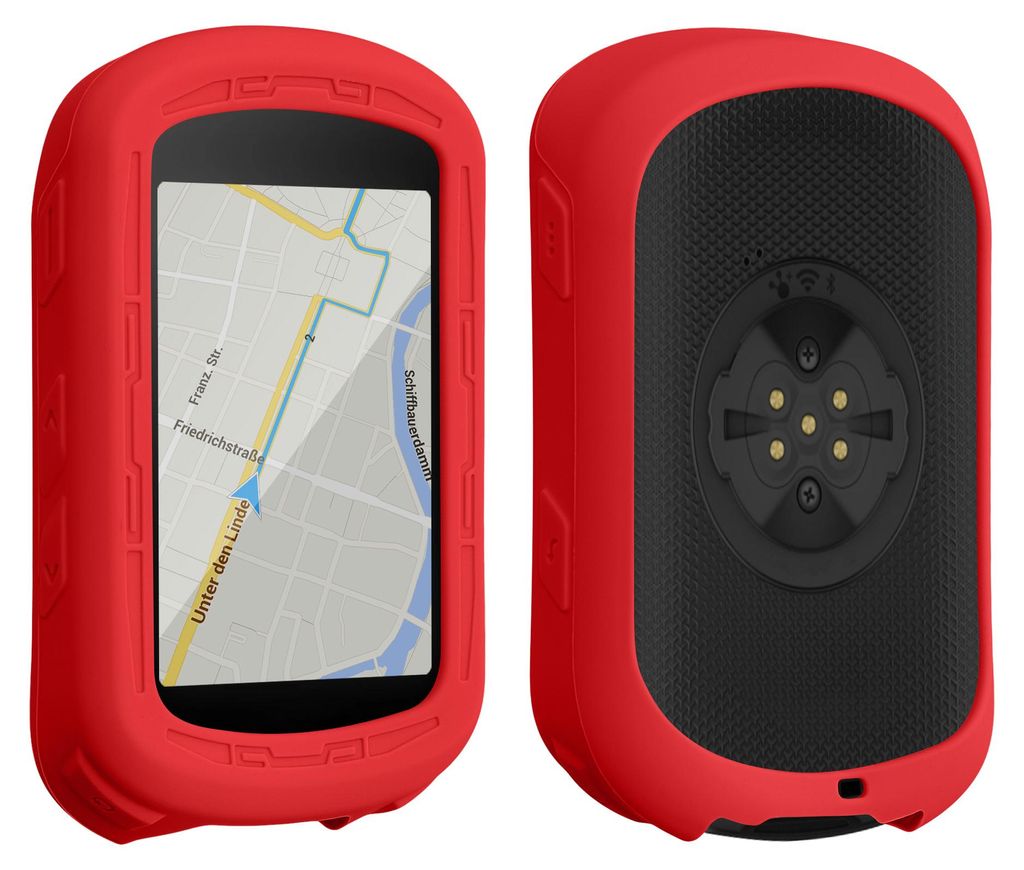 kwmobile Hülle kompatibel mit Garmin Edge 840 / Edge 540 - Silikon GPS Fahrrad Case Schutzhülle - in Rot