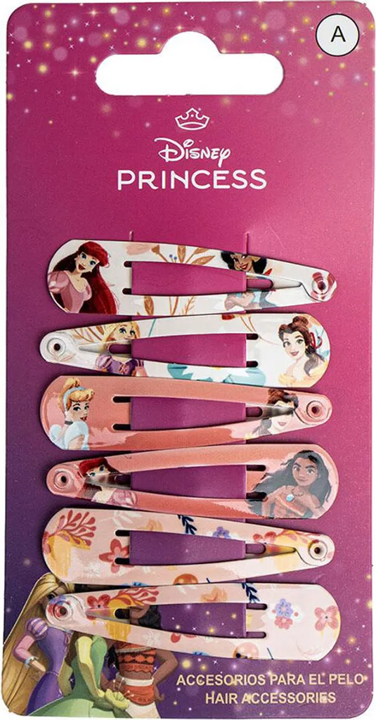 Pinces à cheveux Princesse Rose Cerda Group 6 pièces Design Durable