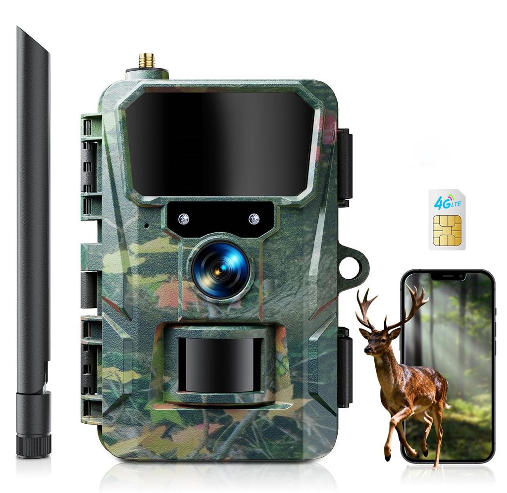 WOLFANG 4G Wildkamera mit Handyübertragung App, 48MP 2K Produktbild 