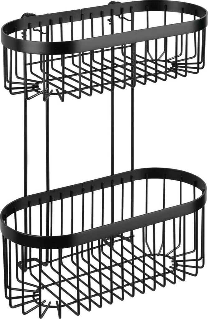 WENKO Wand Regal Hänge Küchen 2 Etagen Classic Plus Schwarz Produktbild 