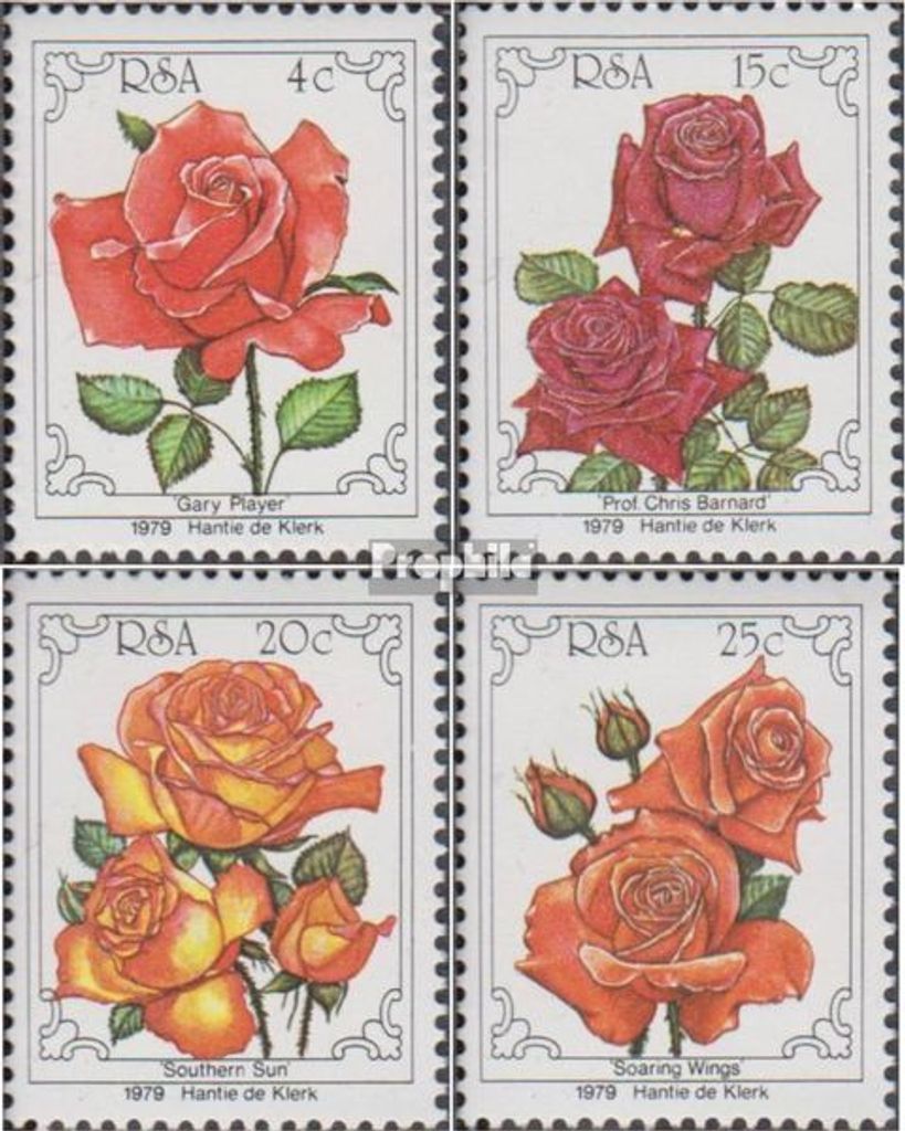 Briefmarken Südafrika 1979 Mi 562-565 (kompl.Ausg.) postfrisch Welt Rosen Kongress