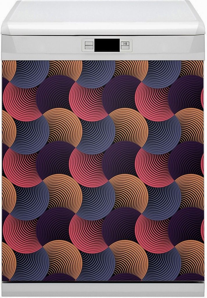 Magnetmatte Geschirrspüle Abwaschbar Küche Magnete Nachbildung 60x70 cm - Farbiges Muster