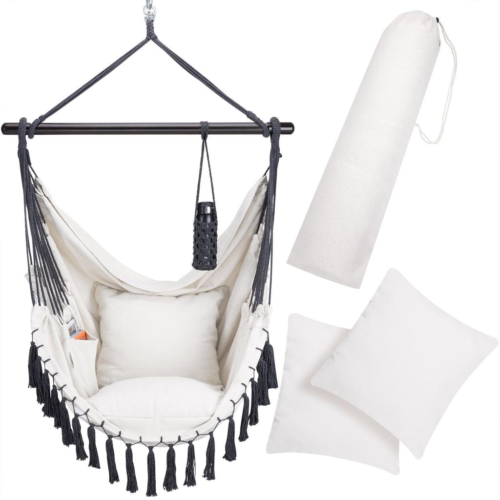 Detex Sedia Sospesa 150 kg Boho Style 2 Cuscini XL Amaca a Immagine del prodotto 