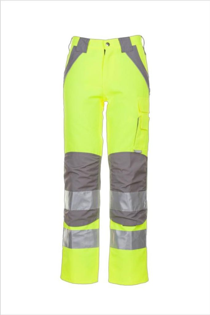 Planam Plaline Warnschutz Bundhose gelb/zink Gr. 48, 5611048