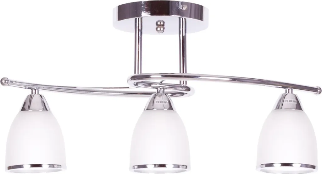 Plafonnier design en verre SAMIRA 3 lumières pour salon et chambre