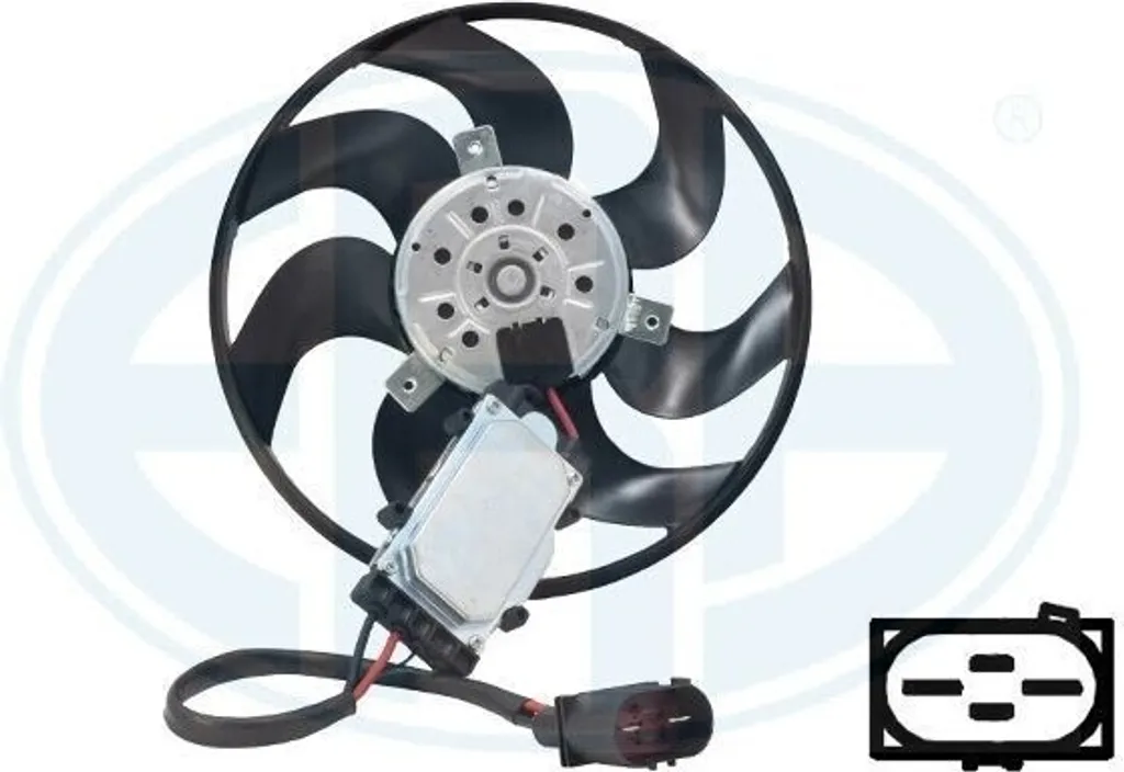 Ventilateur radiateur silencieux ERA 352118 - Compatible 7L0959455C