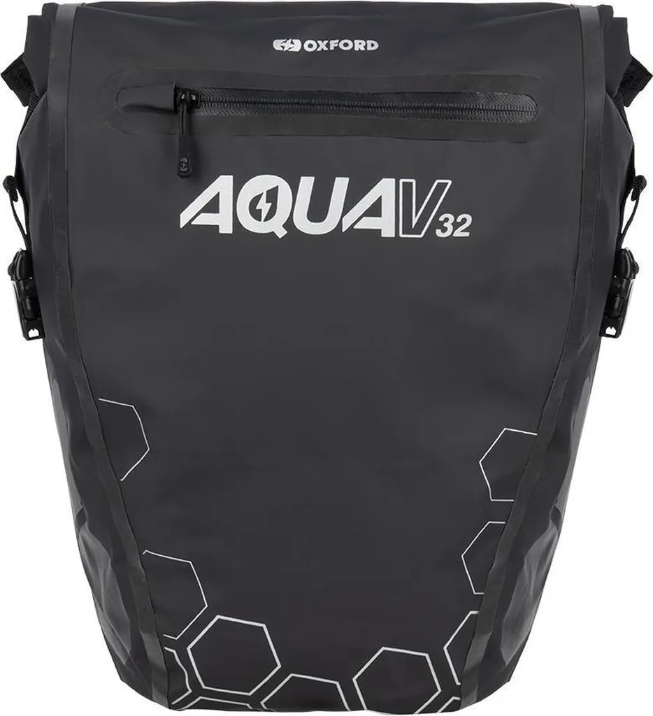 Sacoche de vélo étanche Oxford Aqua V32 Double Noire - Capacité 32L