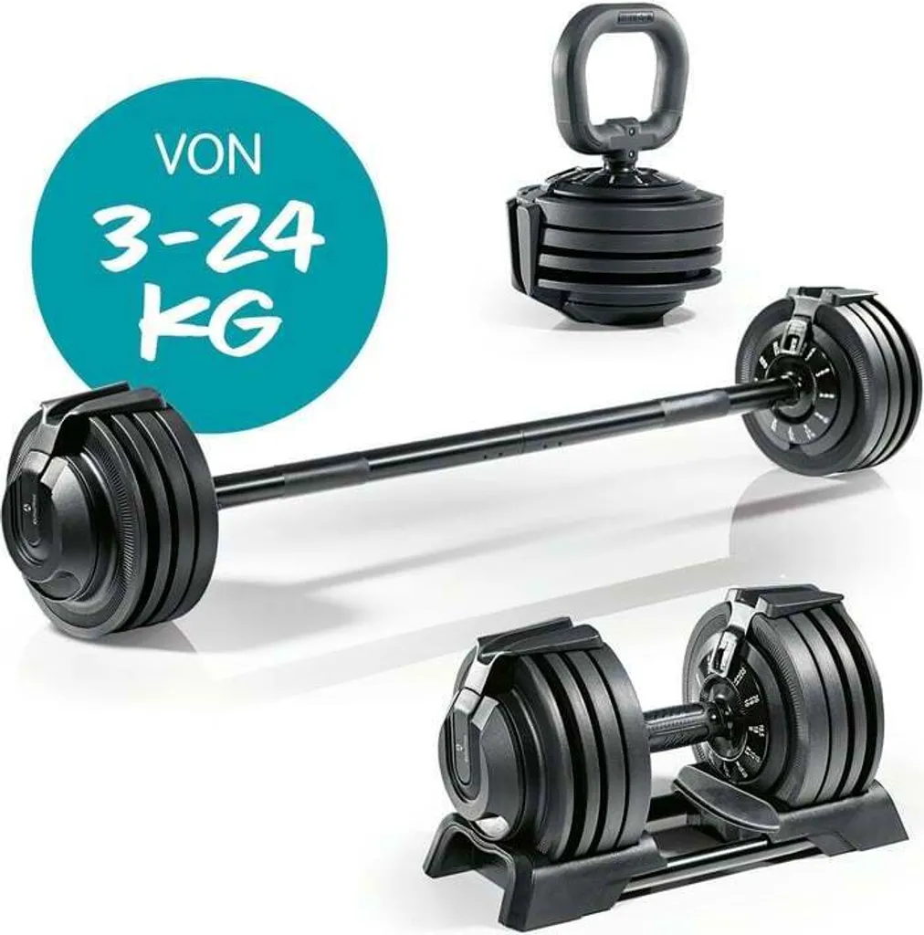 Haltère multifonctionnel #DoYourFitness 24 kg - Kit complet modulable