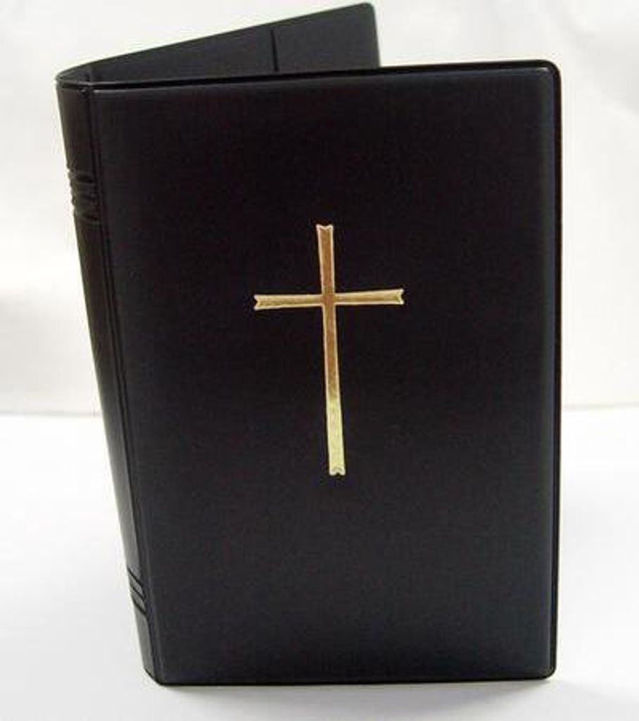 Einsteckhülle für Gotteslob Schwarz mit Kreuz gold