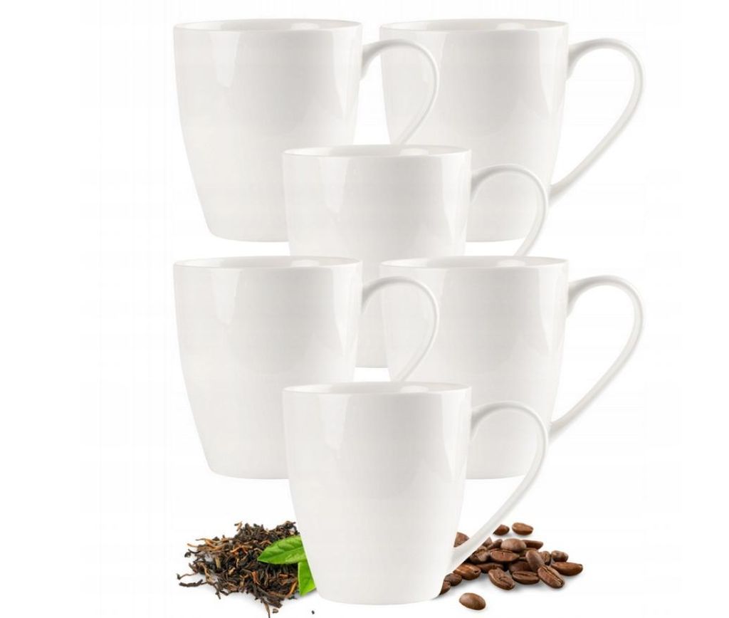 Prima Deco 6er Set Porzellanbecher 300ml – Weißes Produktbild 