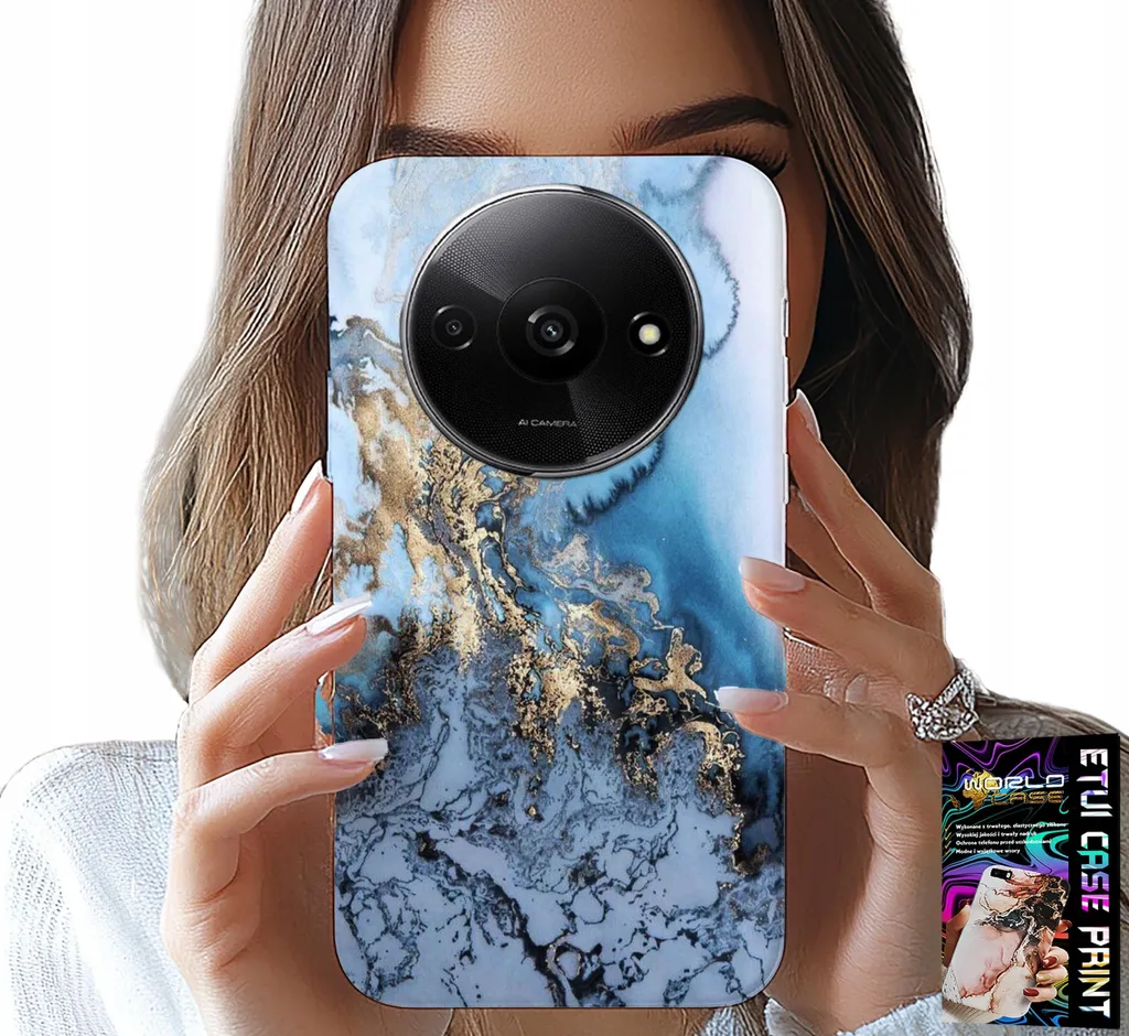 Custodia Professionale Marmo Xiaomi Redmi A3 + Protezione Vetro 9H