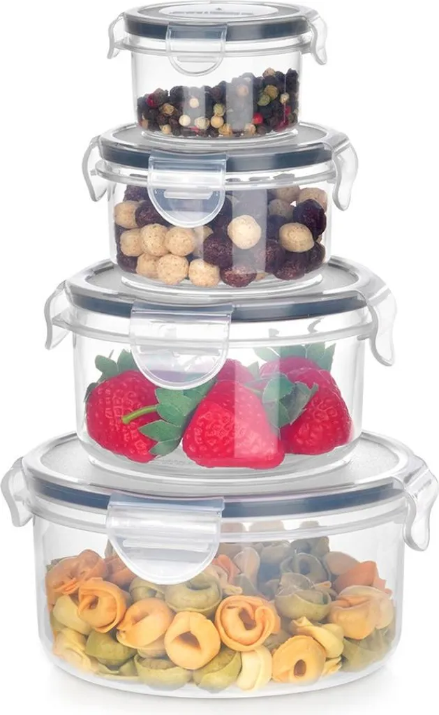 Set 4 Contenitori Ermetici Riutilizzabili - Cucina Eco-Friendly