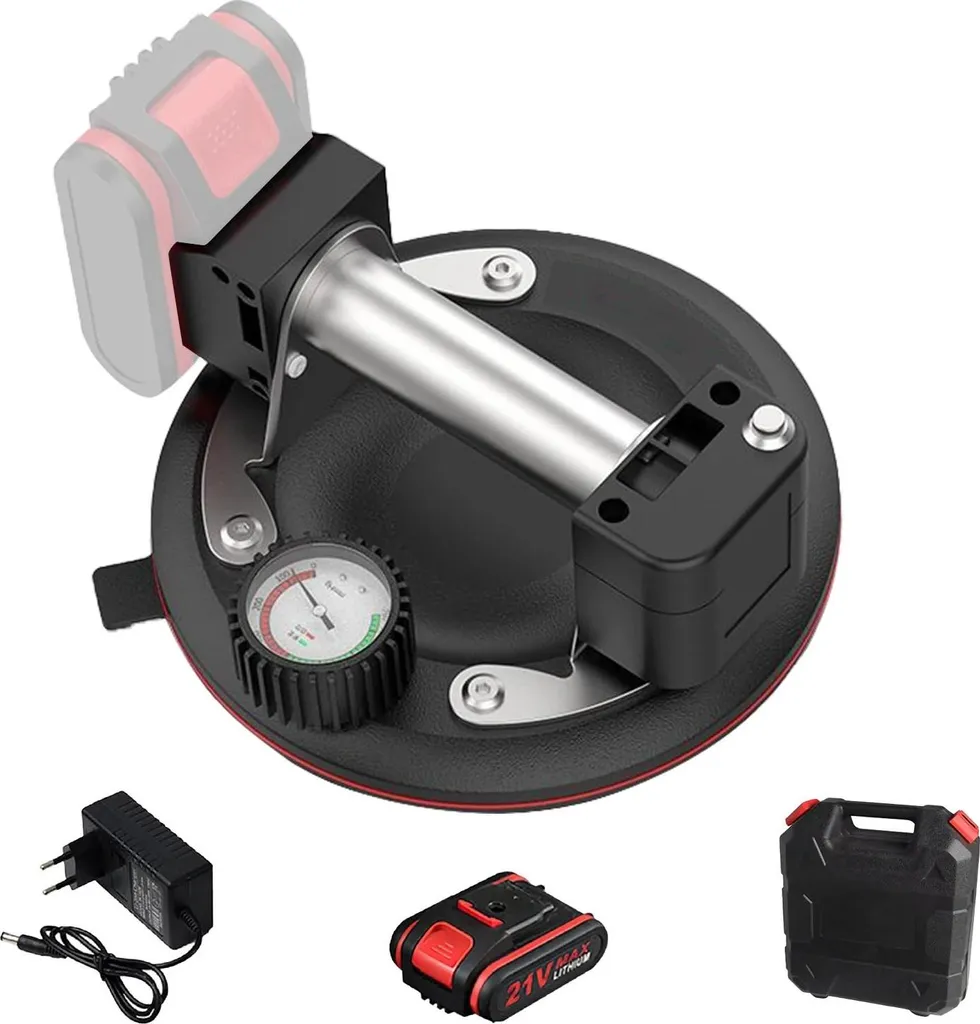 Ventosa Aspiratore Elettrico 230kg - Batteria al Litio e Auto-Vacuum