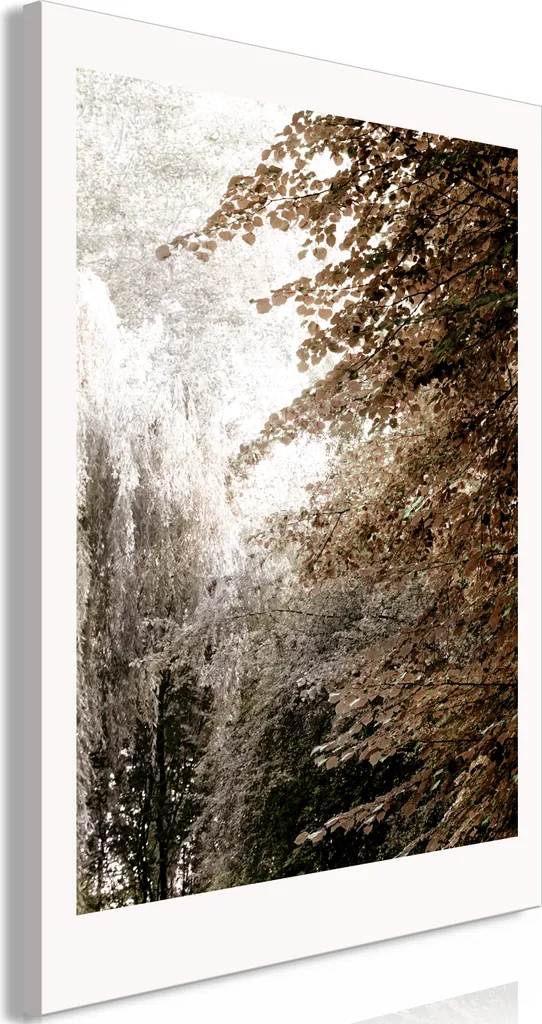 Stampa su TNT Parco Seppia 80x120 cm - Quadro Moderno Foglie per Casa