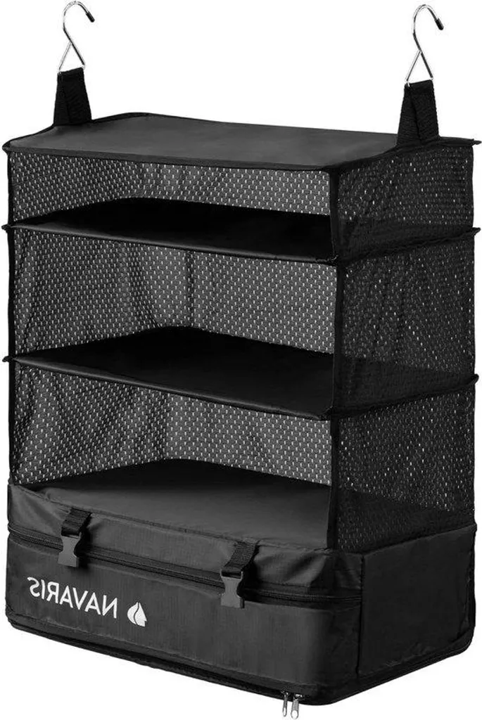 Armoire de rangement nylon 45x30x49 cm à suspendre pour linge et textile