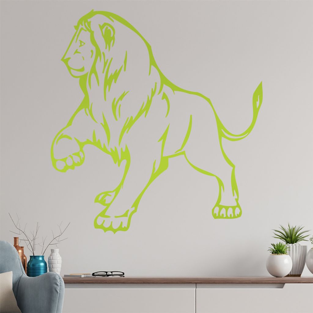 Löwe Wandtattoo in 6 Größen - Wandaufkleber Wall Sticker - Dekoration, Küche, Wohnzimmer, Schlafzimmer, Badezimmer