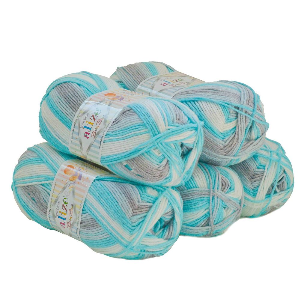 500g Baby Wolle Strickgarn ALIZE Baby Best Batik Antipilling, unterschiedliche Farben