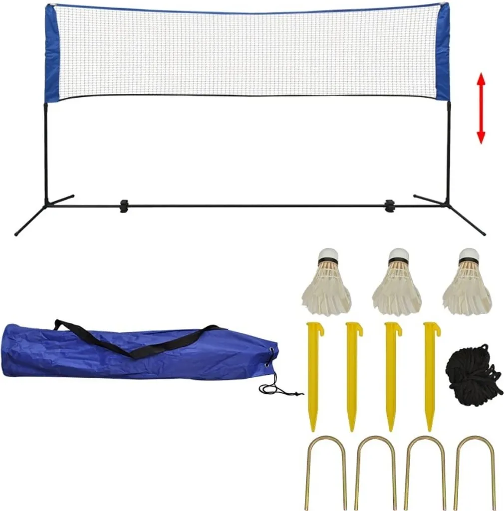 Set de badminton complet pour loisirs en famille - Filet 3m avec volants