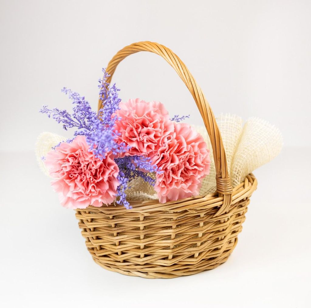 Creative Home Osterkorb Kleiner Weidenkorb mit Henkel - Klein 22 x 22 x 26 cm