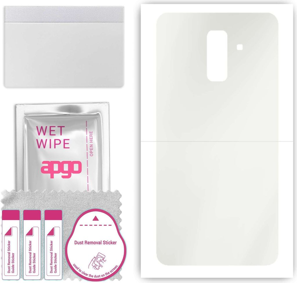 apgo Rückseite Schutzfolie, Matt, kompatibel mit Samsung Galaxy A6+ (2018), Hinten Hydrogel-Displayschutzfolie mit Positionierhilfe, kratzfest, ei...