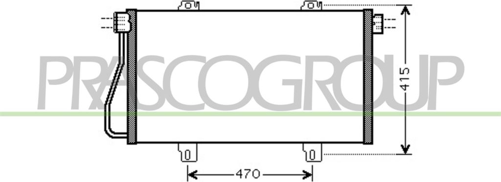 PRASCO DS958C001 Kondensator Klimaanlage Klimakondensator für RENAULT MASTER II Kasten (FD)