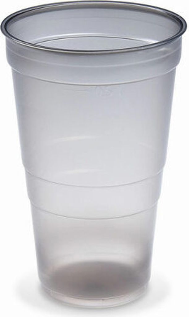100x Mehrwegbecher Pfandbecher rauch-grau transparent PP Produktbild 