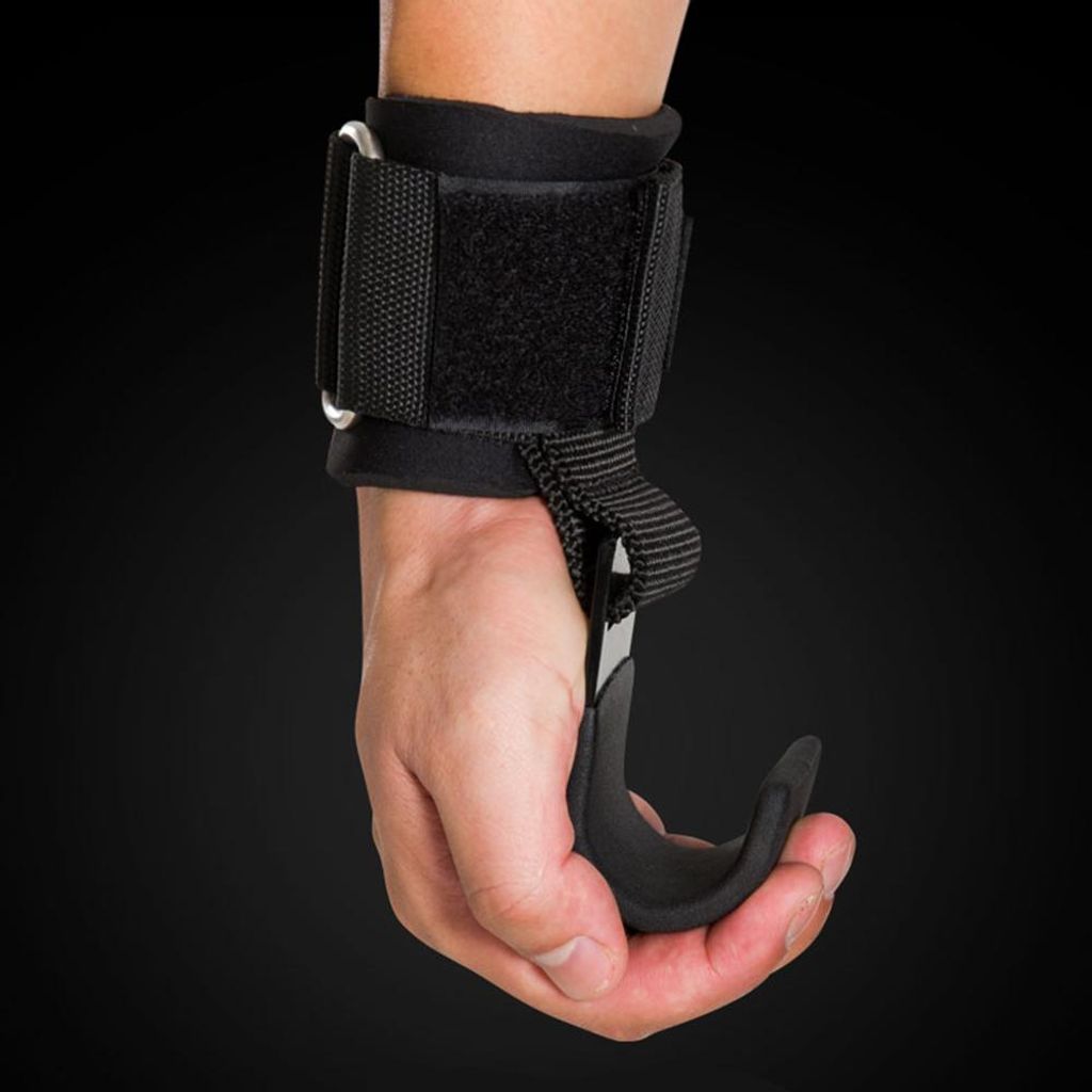 Gewichtheberhaken-Handgelenkschlaufe, robuster Stahlhaken für das Gewichthebertraining