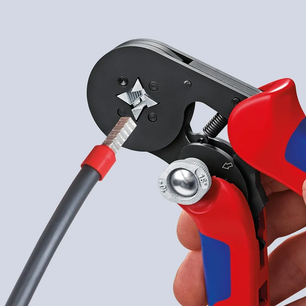 Pince à sertir pour embouts de câble 180 mm à auto-ajustement Knipex