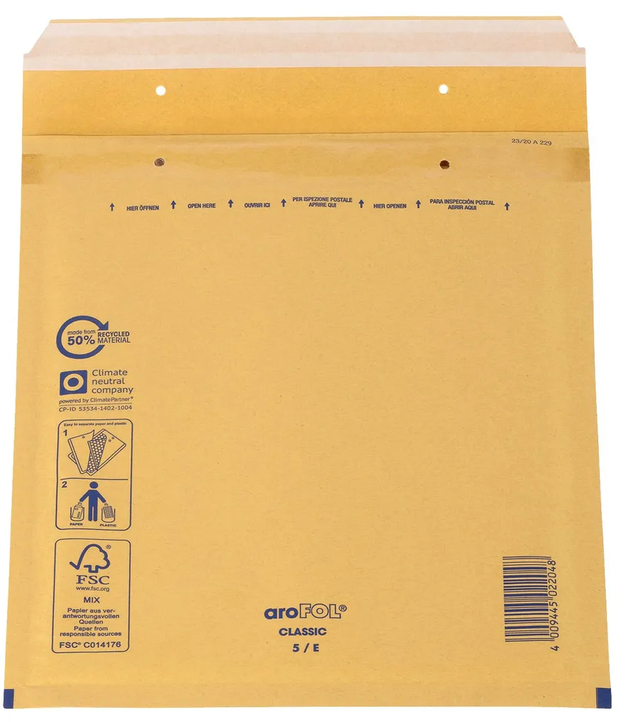 Enveloppes à bulles anti-chocs 220 x 265 mm pour envois sécurisés x100