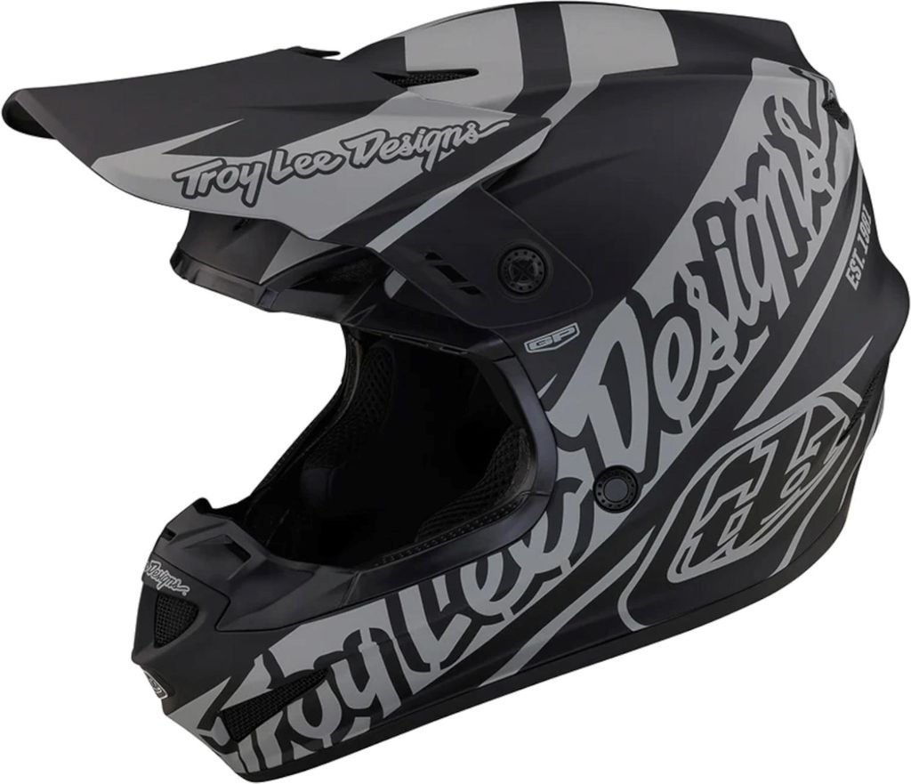 Troy Lee Designs Motocross Helm GP , Slice - Schwarz Grau, XXL