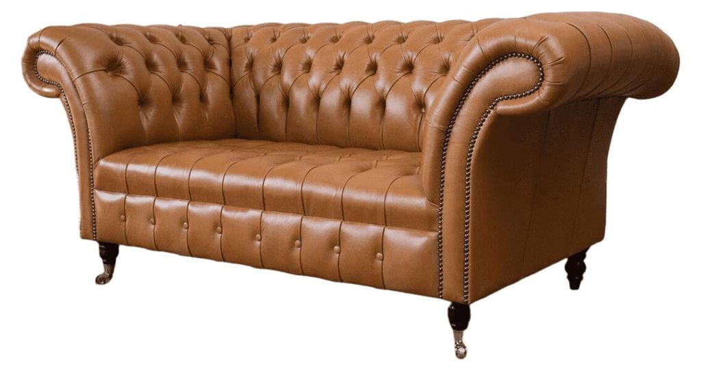 Chesterfield Stoff Sofa Couch Textil Couchen Büro Einrichtung Englische Möbel