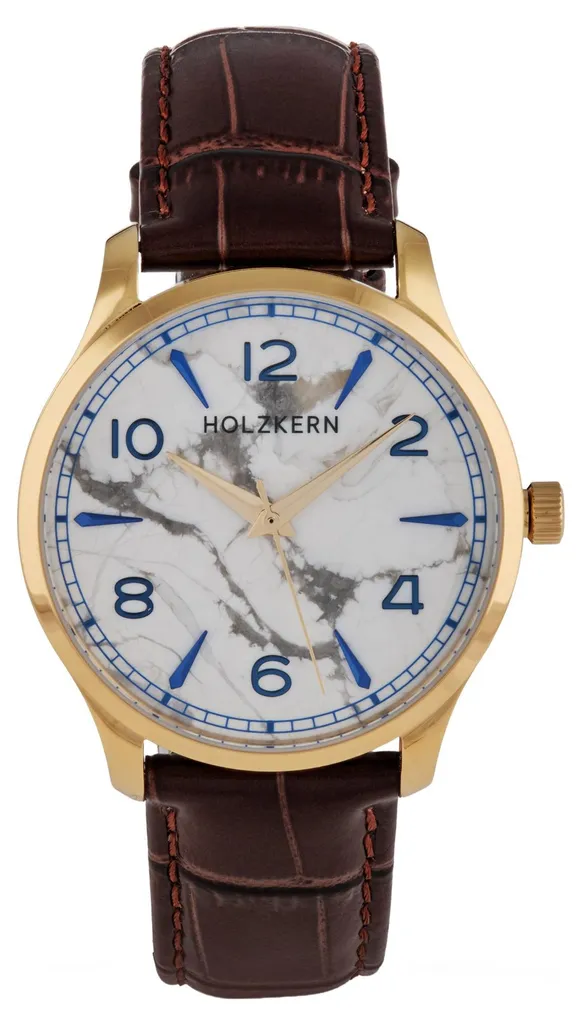 Montre Homme pour Tenue de Soirée Holzkern Primetime Or et Howlite