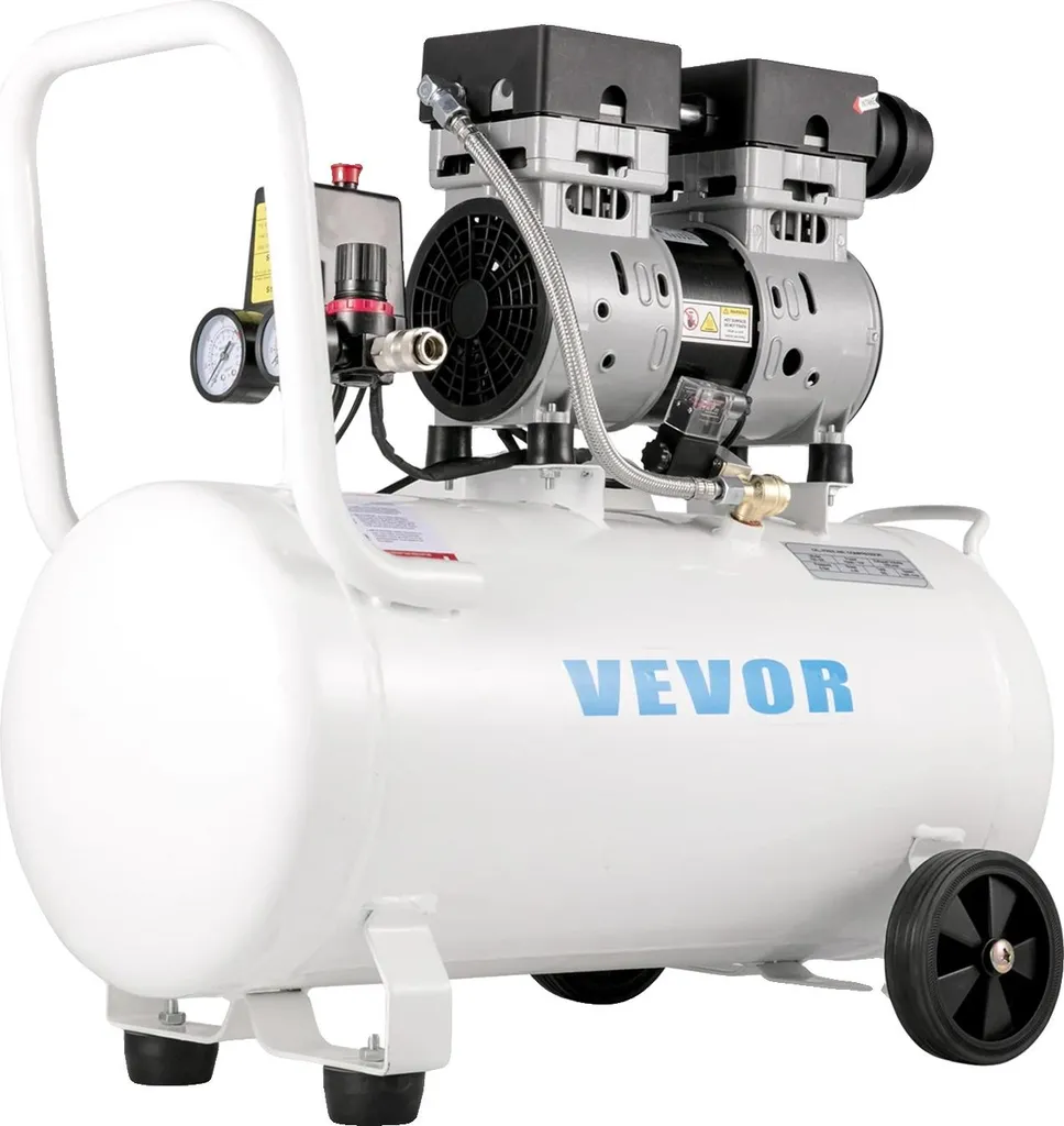 Compresseur d'air sans huile 50L portable et silencieux - Modèle S12