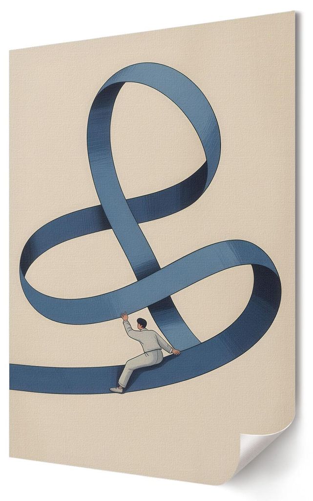 Unzählige Herausforderungen- Kunstdruck A4 - Ausdrucksstark, modern- Wandbild für Wohnzimmer Schlafzimmer & Flur, Modernes Poster Wanddeko, Unger...