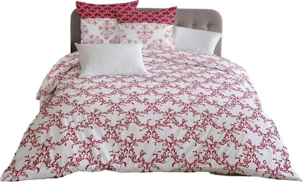Housse de couette 220x240 Blanc Bordeaux Home Linge Passion 3 pièces