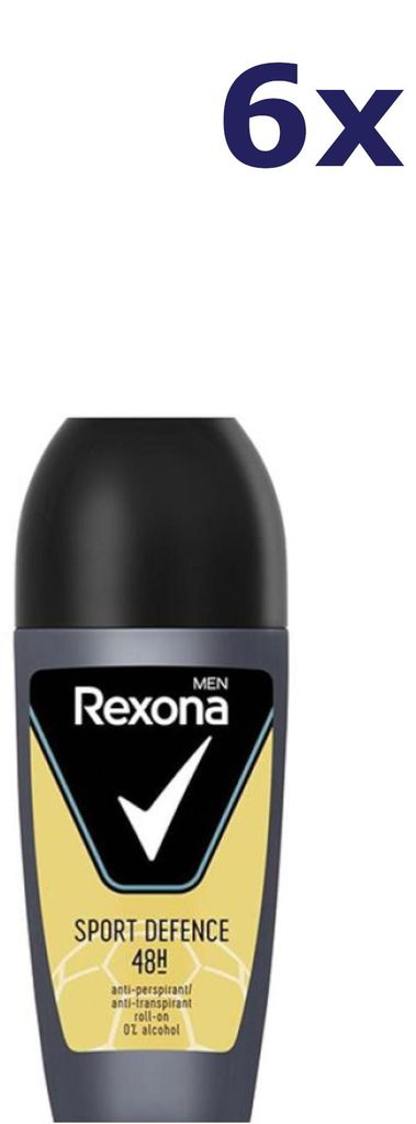 6x Rexona Deo Roll-on Men - Sport Defence 50 ml Produktbild 