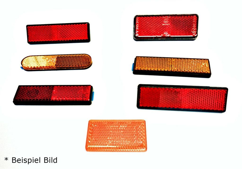 Reflektor mit Schraube Rückstrahler Katzenauge rot rechteckig E-, 90 x 35 mm Verkehrssicherheit