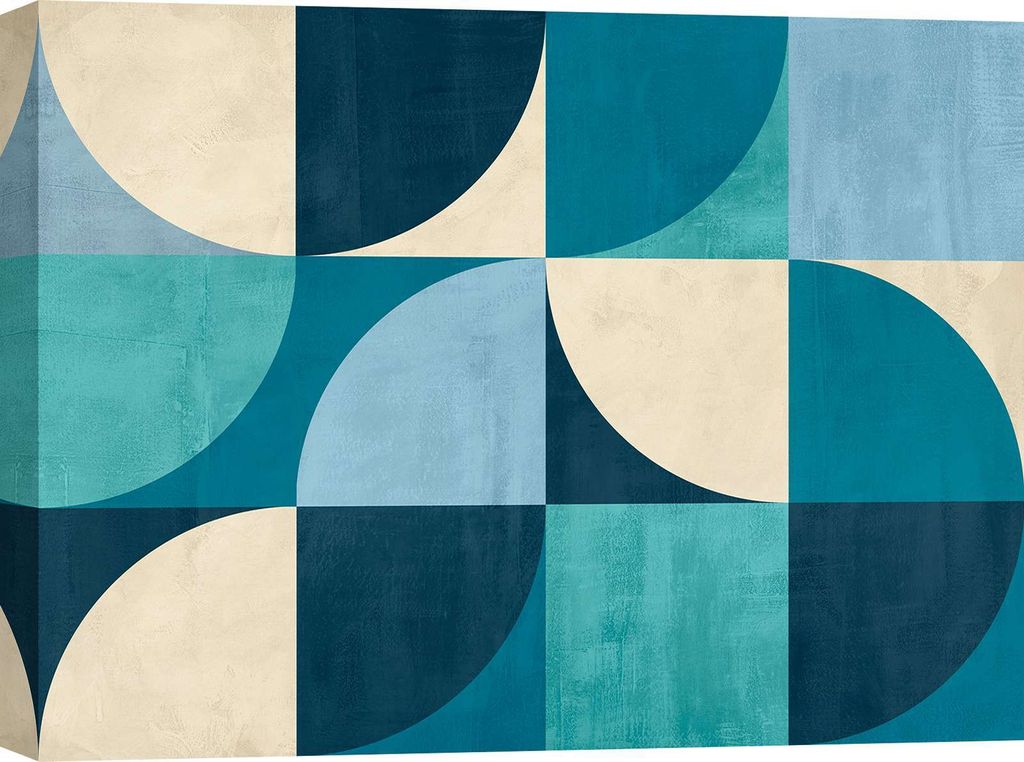 Geometrischer Leinwandbild - Sandro Nava, Oceanic Shapes - 80x60 cm