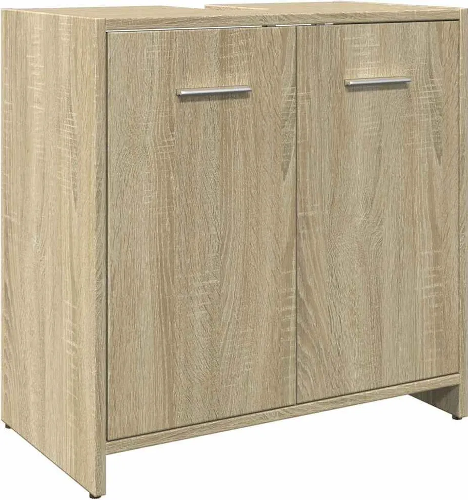 Mobile Bagno Sottolavabo Salvaspazio 60x33x60 Rovere Sonoma vidaXL