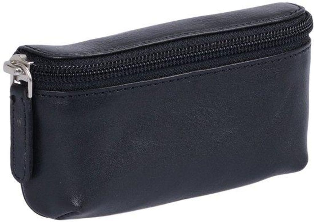 Petit portefeuille en cuir noir Image du produit 