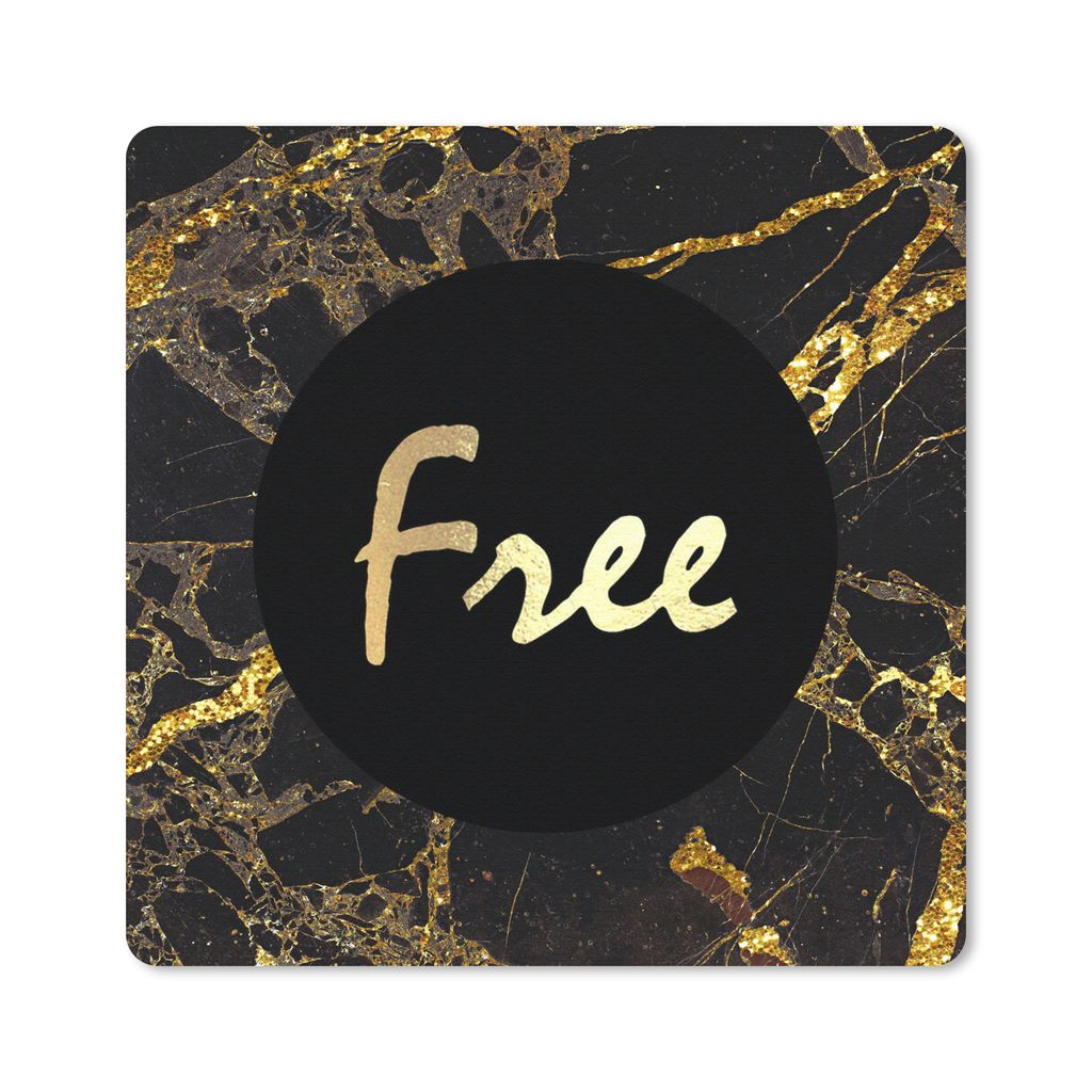 MuchoWow Mauspad Mousepad Angebot - Frei - Schwarz - Marmor 30x30 cm - Mousepads - Maus Mat - Pad - Mausunterlage - Gaming